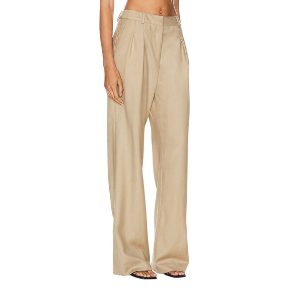 Loulou Studio Sbiru Pants in Beige XSmall New Womens Tailored Trousers - Picture 4 of 16